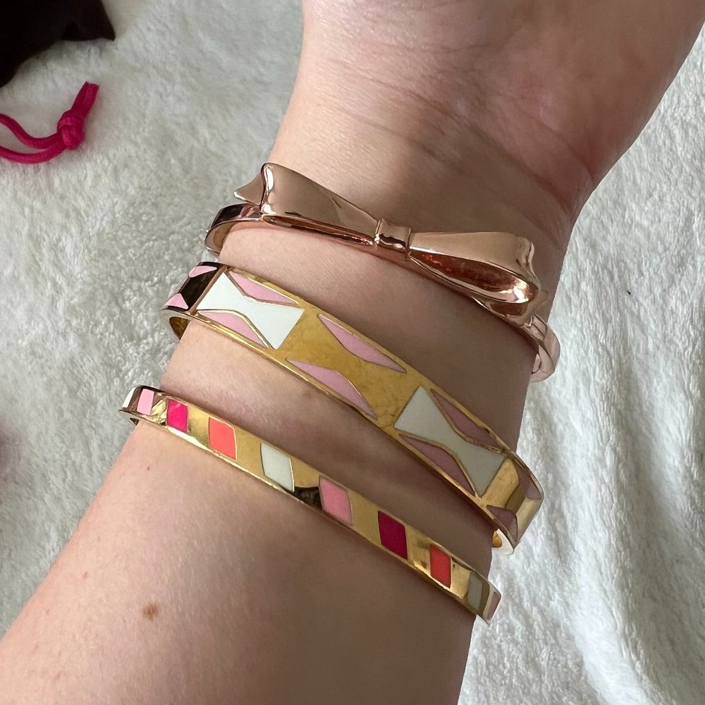 kate spade set of 3 bangles bracelets jewellery like new
